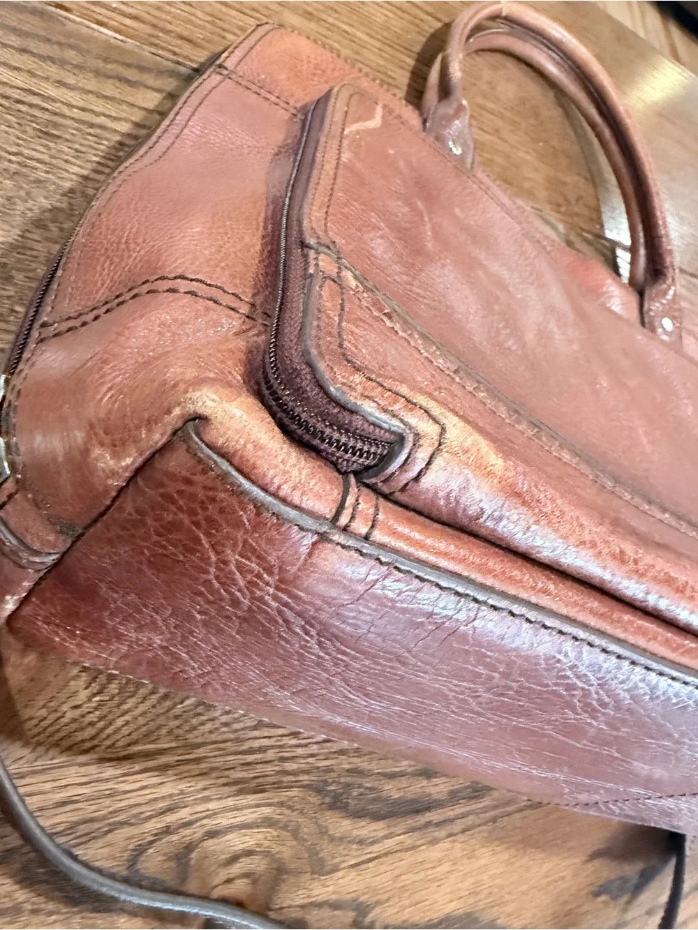 Wilsons Leather Brown Leather Laptop Bag with Shoulder Strap